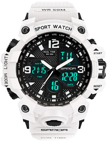 Findtime Digital Watch Womens, Black Reloj para Mujer Waterproof Sports Running Watches for Women with 24 Hour Dual Time Stopwatch